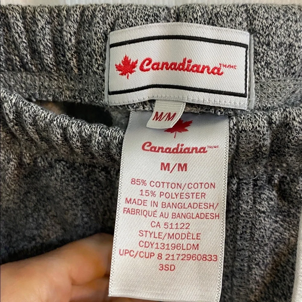 Canadiana Dark Grey Heathered Women’s Joggers Sweatpants Size Medium Casual - Picture 2 of 6